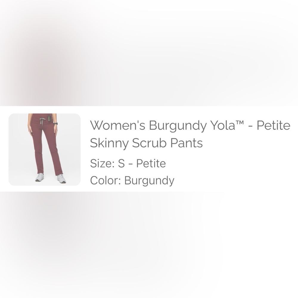 Women's Burgundy Skinny Scrub Pants